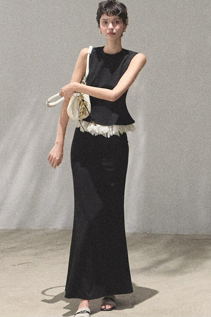 Lace Patchwork Two-Piece Set-Up
