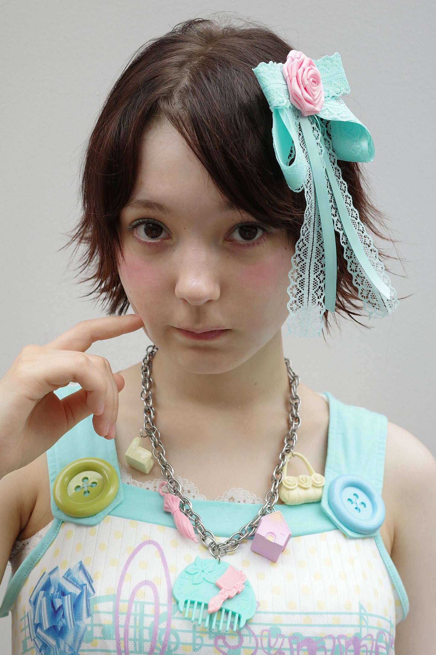 Adjustable Y2K Dollhouse Comb Necklace