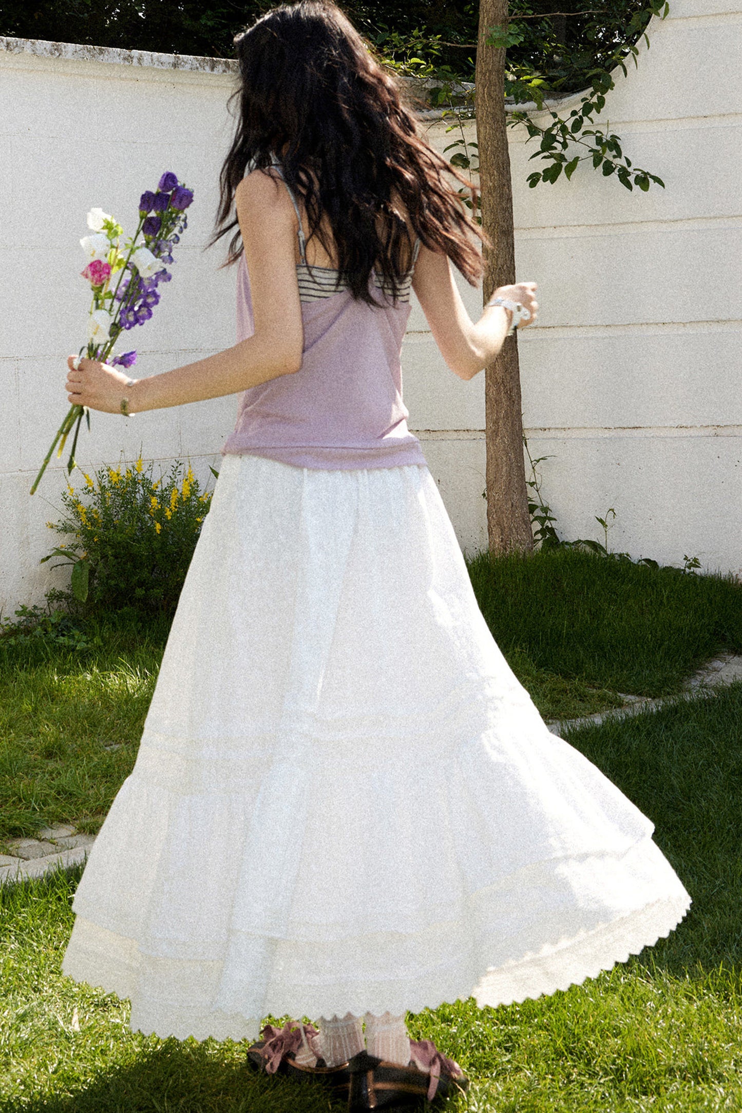 Waltz Patchwork A-Line Skirt