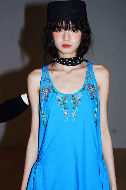 Heavy Beaded Cotton Dress