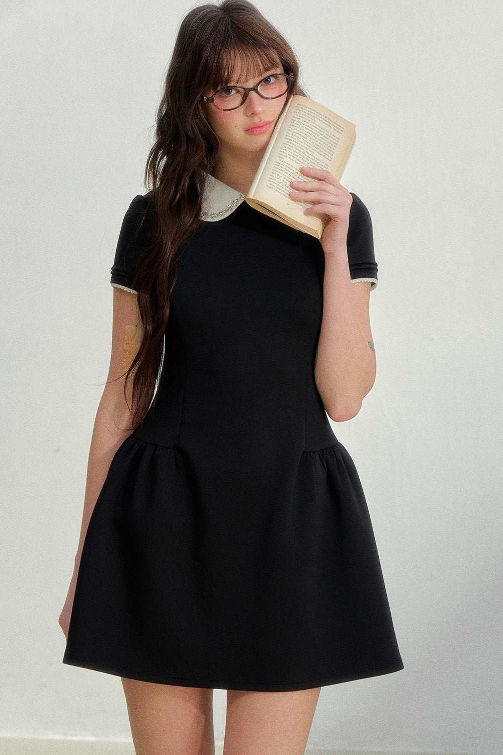 Retro Rhinestone Air Layer Dress