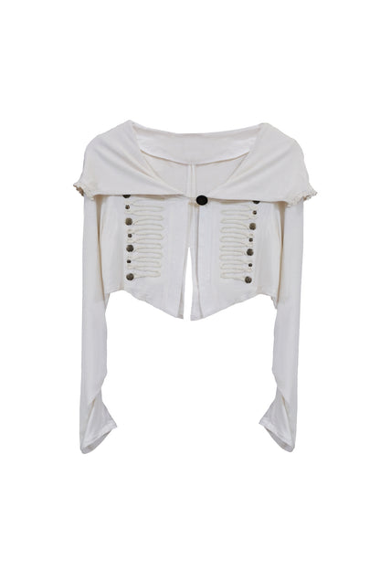 Beaded Wool Hooded Knit Cardigan