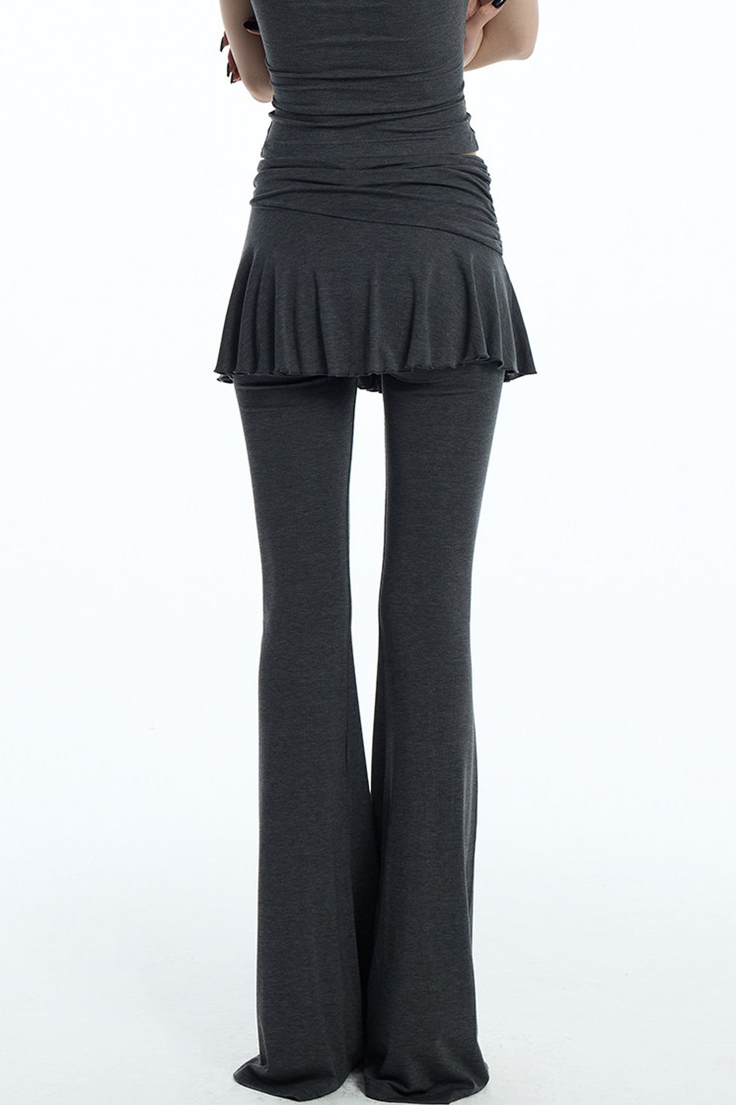 Faux Two-Piece Lyocell Flared Pants Set-Up