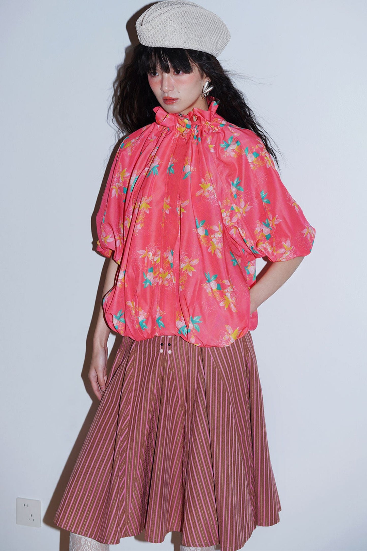 Semi-Sheer Printed Sun Top