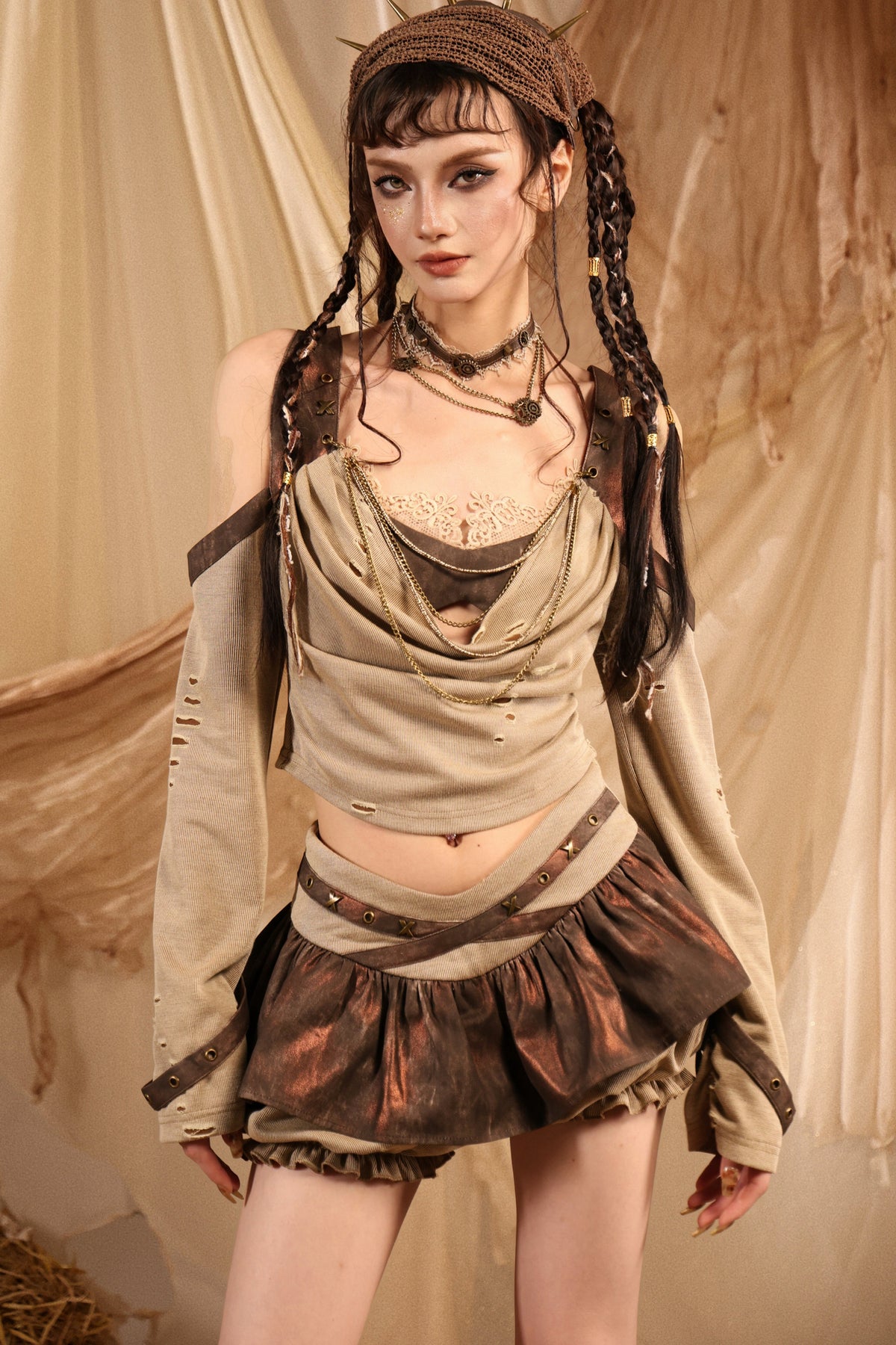 Y2K Wasteland Puffy Skirt