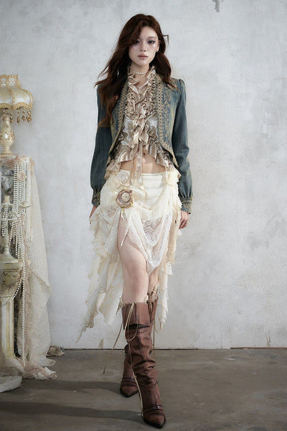 Baroque Asymmetrical Fishtail Skirt