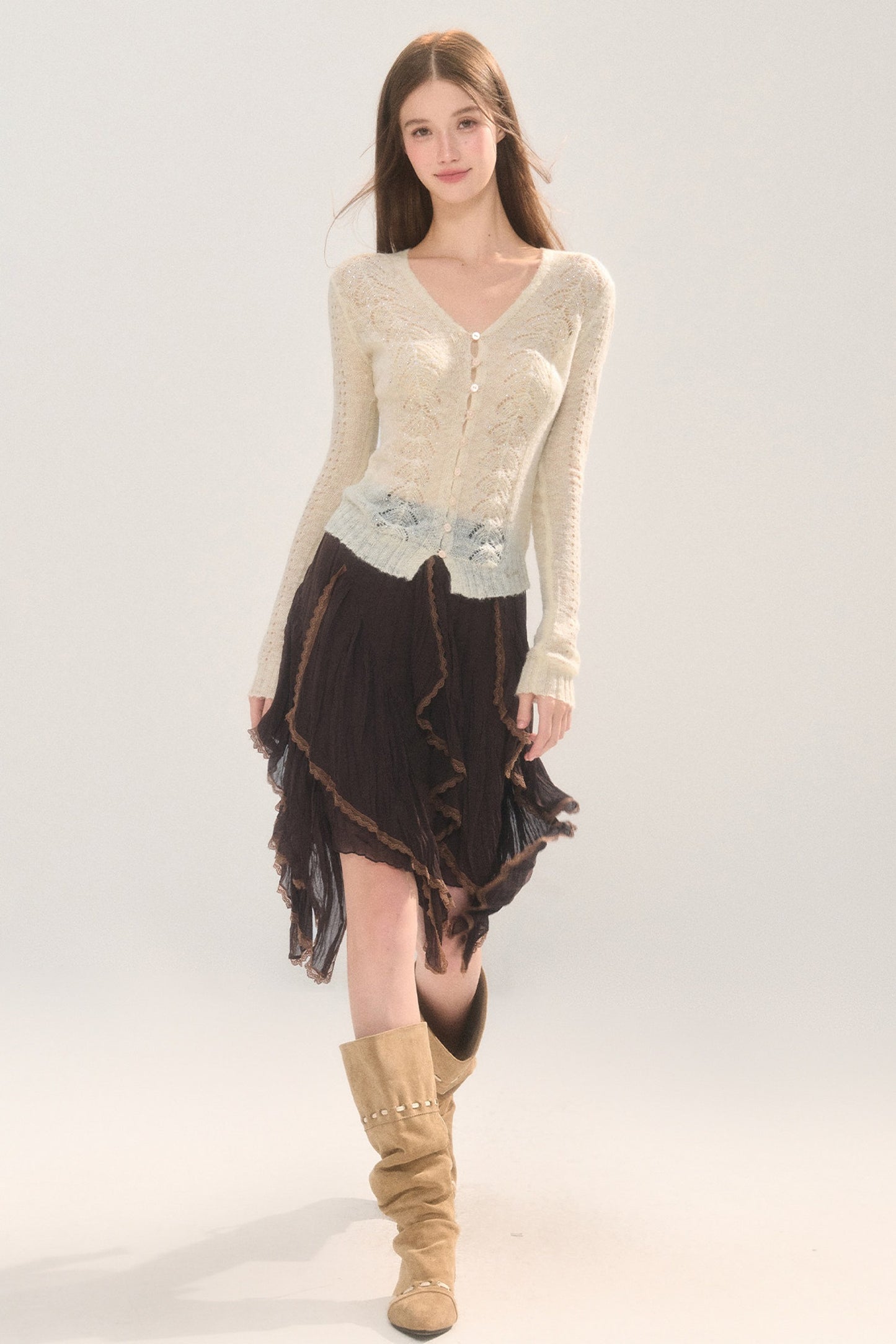 Ruffle Hem Autumn Skirt