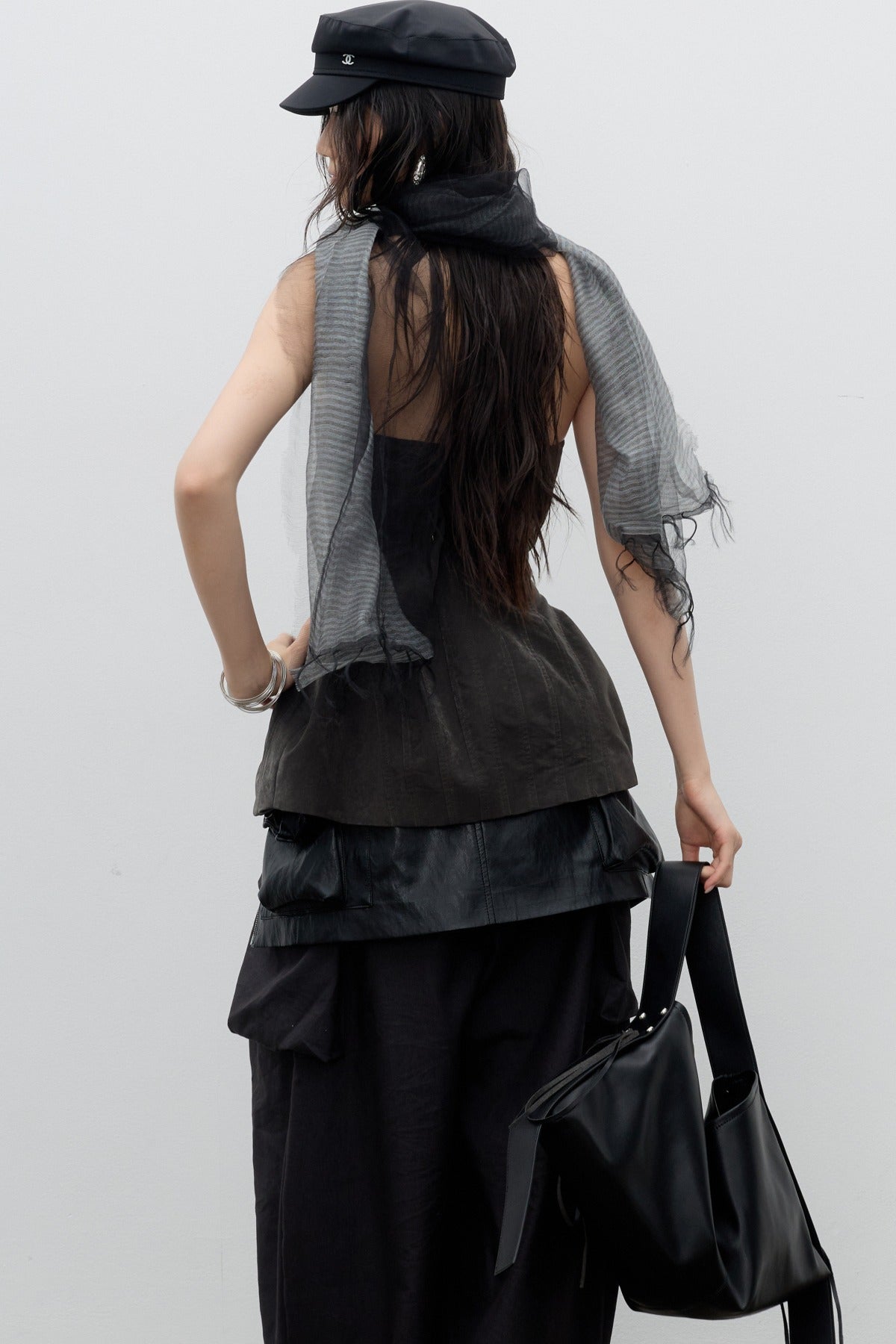 Corset-Style Folded-Waist Camisole
