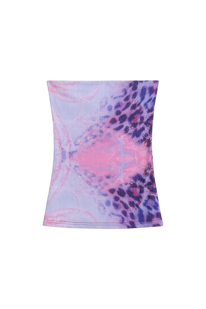 Retro Leopard Print Tube Top