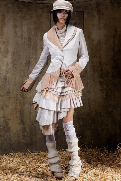 Irregular Elastic Multi-Layered Skirt