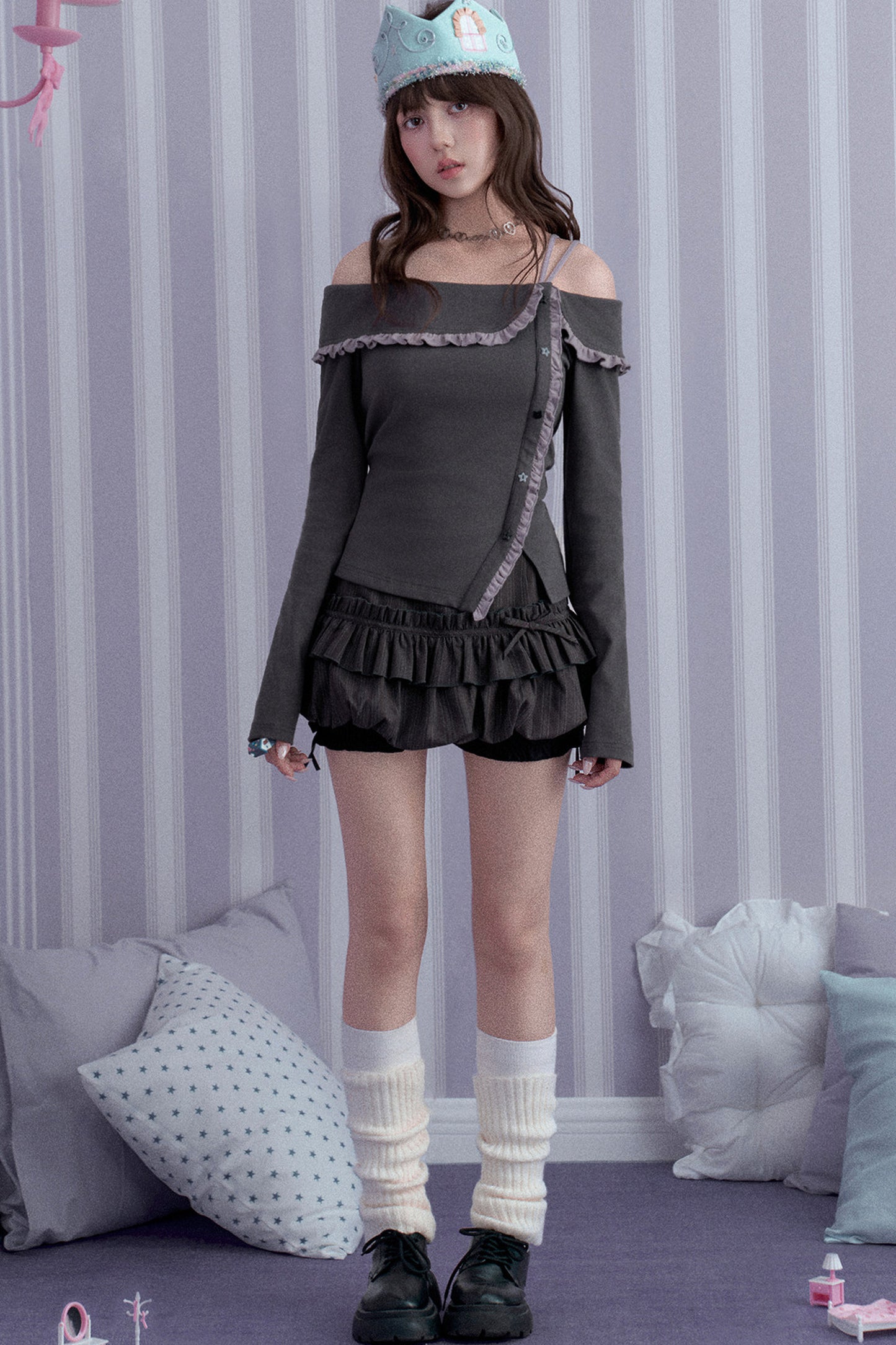 Cute Double Ruffle Skirt