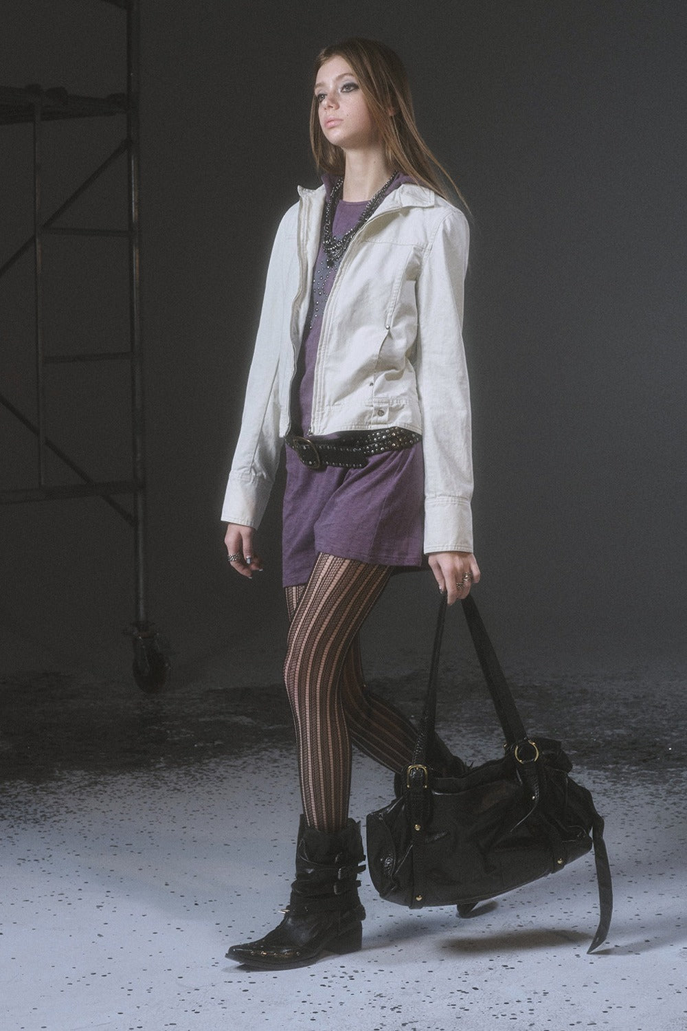 Punk Washed White Jacket