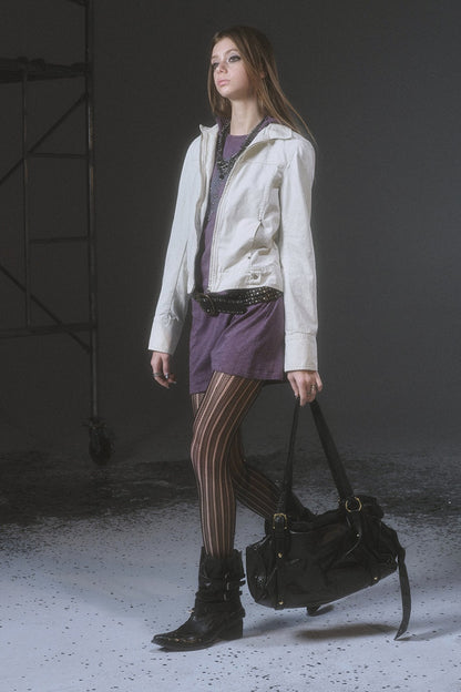 Punk Washed White Jacket