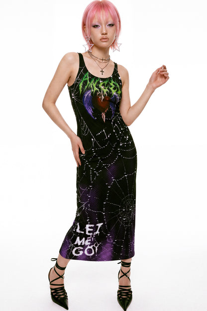 Gothic Slim-Fit Tank Dress