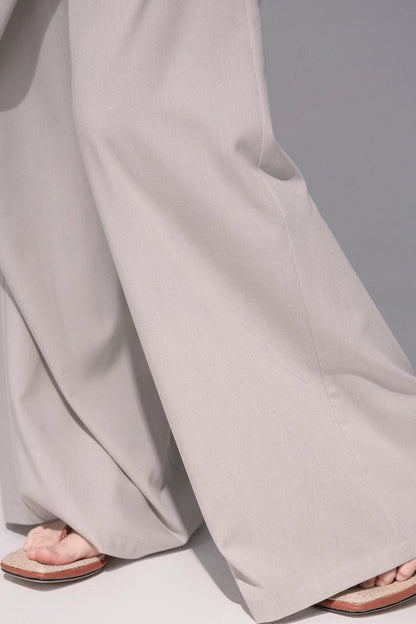 Asymmetrical Knot Wide-Leg Pants