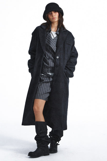 Striped Double-Breasted Blazer and Shorts Set-Up