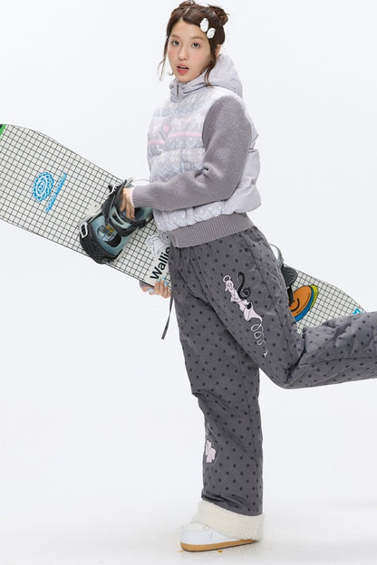 Fair Isle Sweater Down Coat