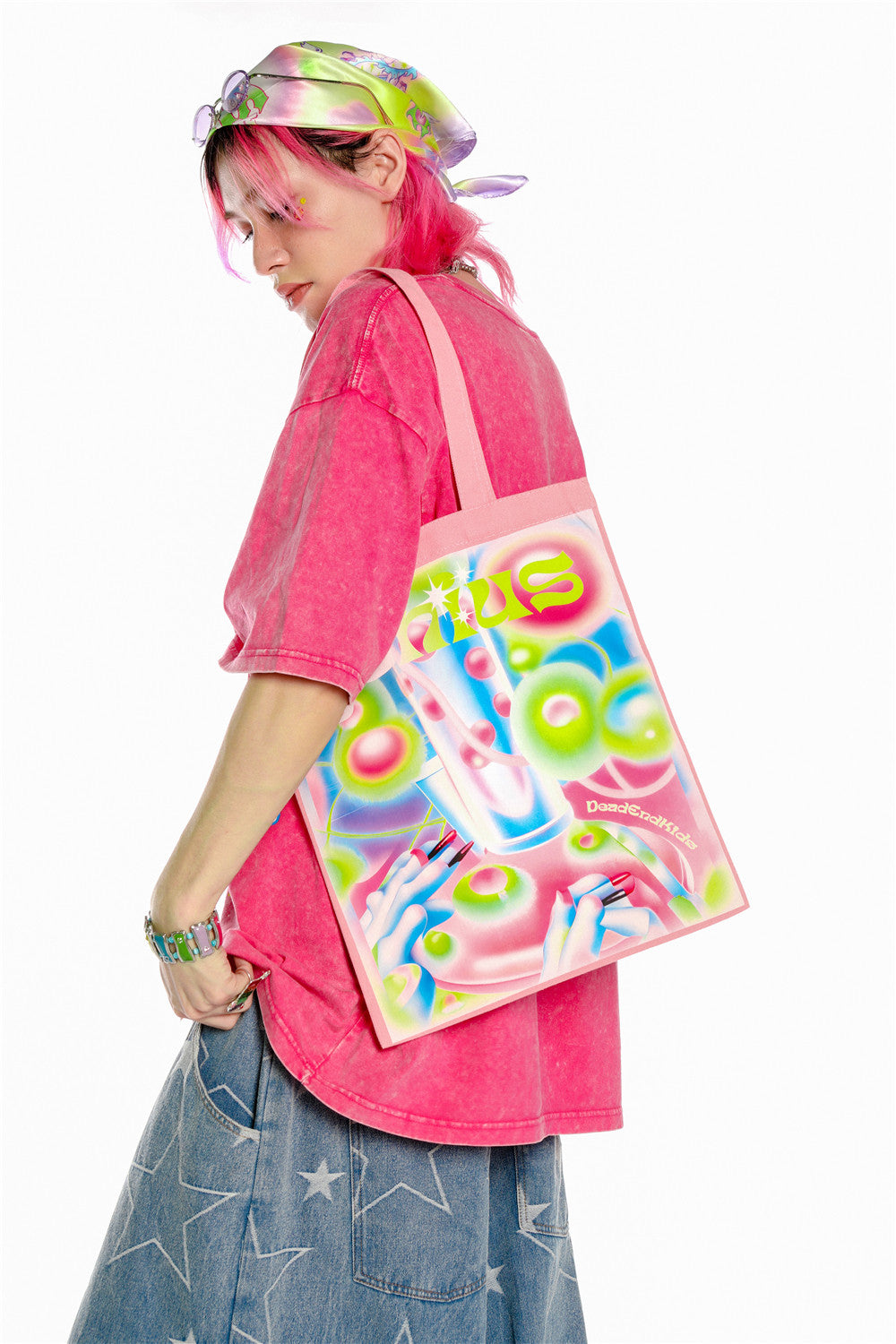 Colorful Canvas Shoulder Tote
