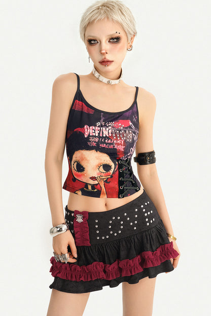 Playful Print Tie-Up Camisole