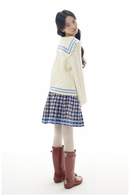Heart Bear Knit Sweater Skirt Set-Up
