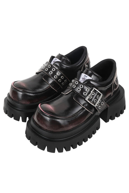 Thick-Soled Leather Derby Shoes