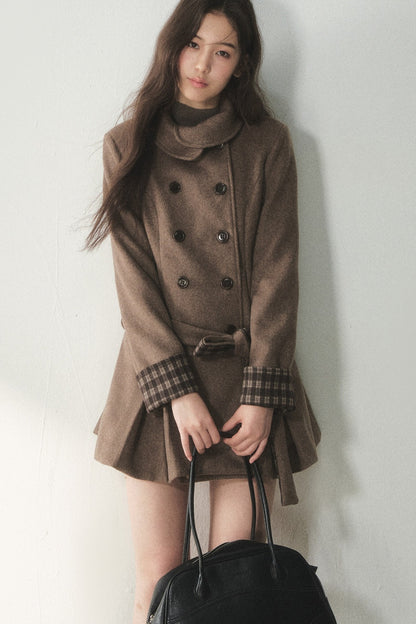 Collar Double Breasted Coat
