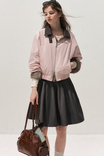 Gray Pleated Ballet Umbrella Skirt