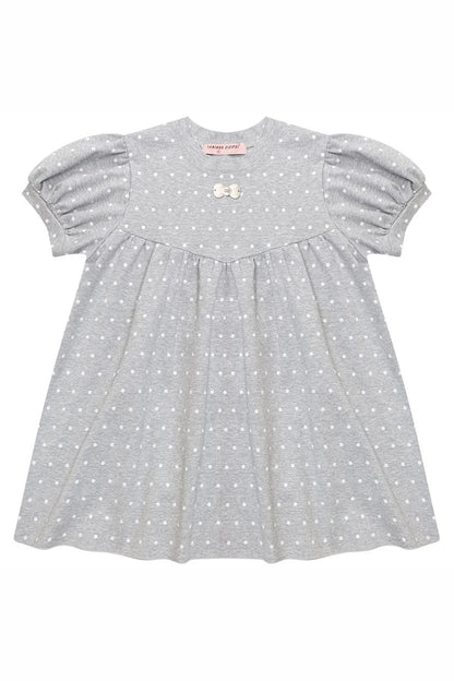 Dream Gray Polka Dot Blouse