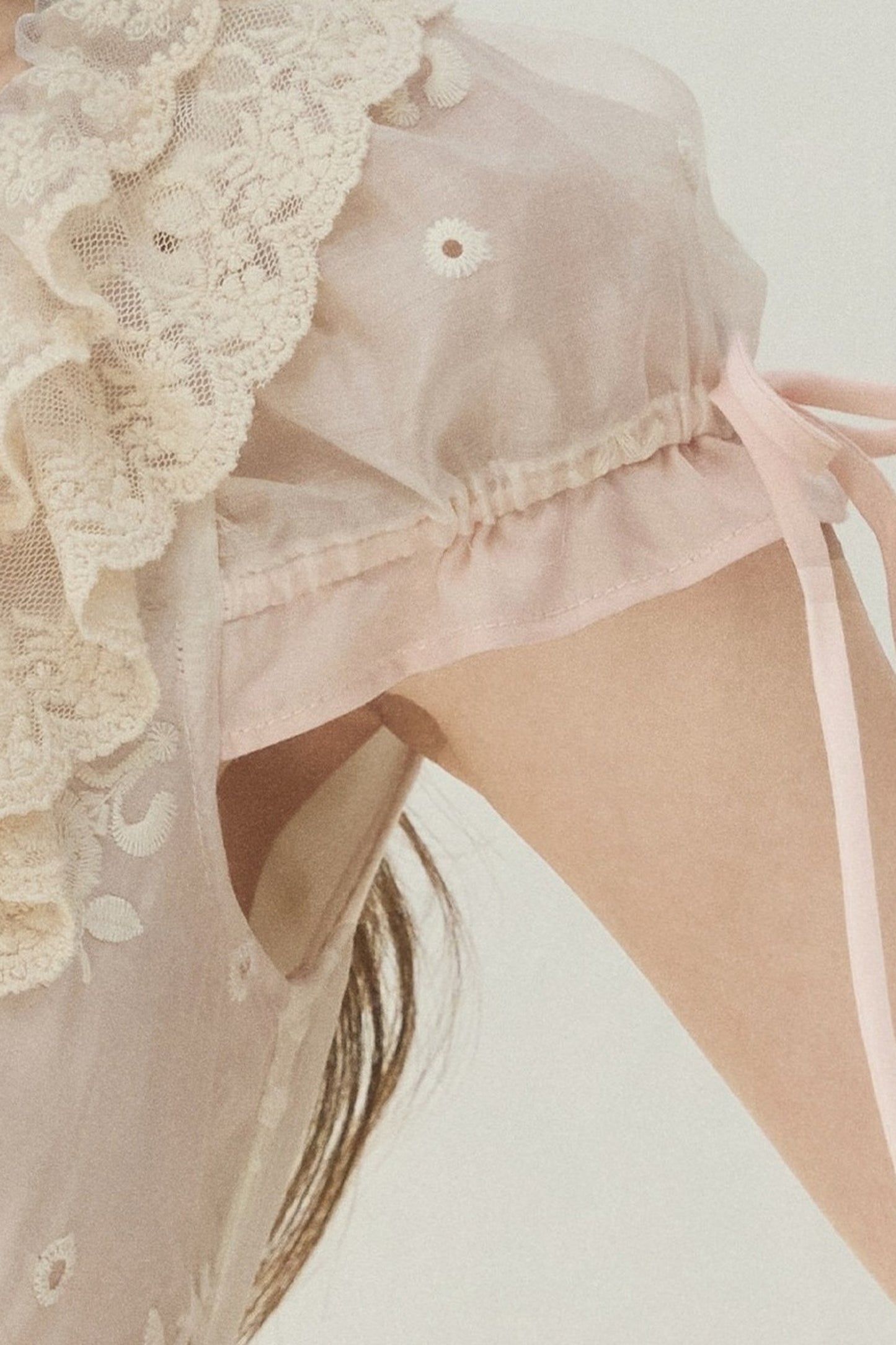 Rose Embroidered Square Neck Long Dress