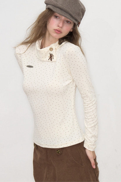 Apricot Slim Fit Knitted Base Shirt