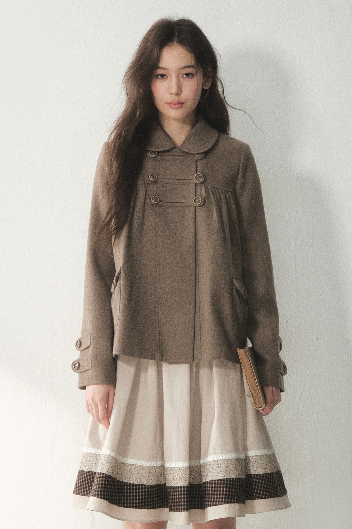 Chestnut Latte Napoleon Wool Coat