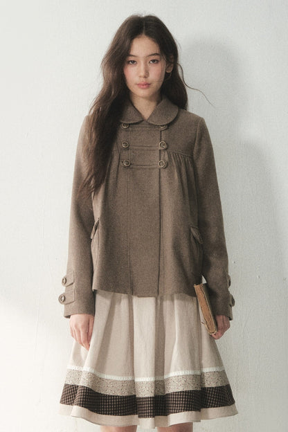 Chestnut Latte Napoleon Wool Coat