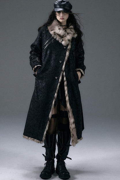 Reversible Suede Leopard Fur Coat