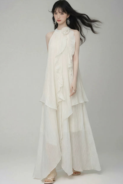 Misty Rose Halter Dress