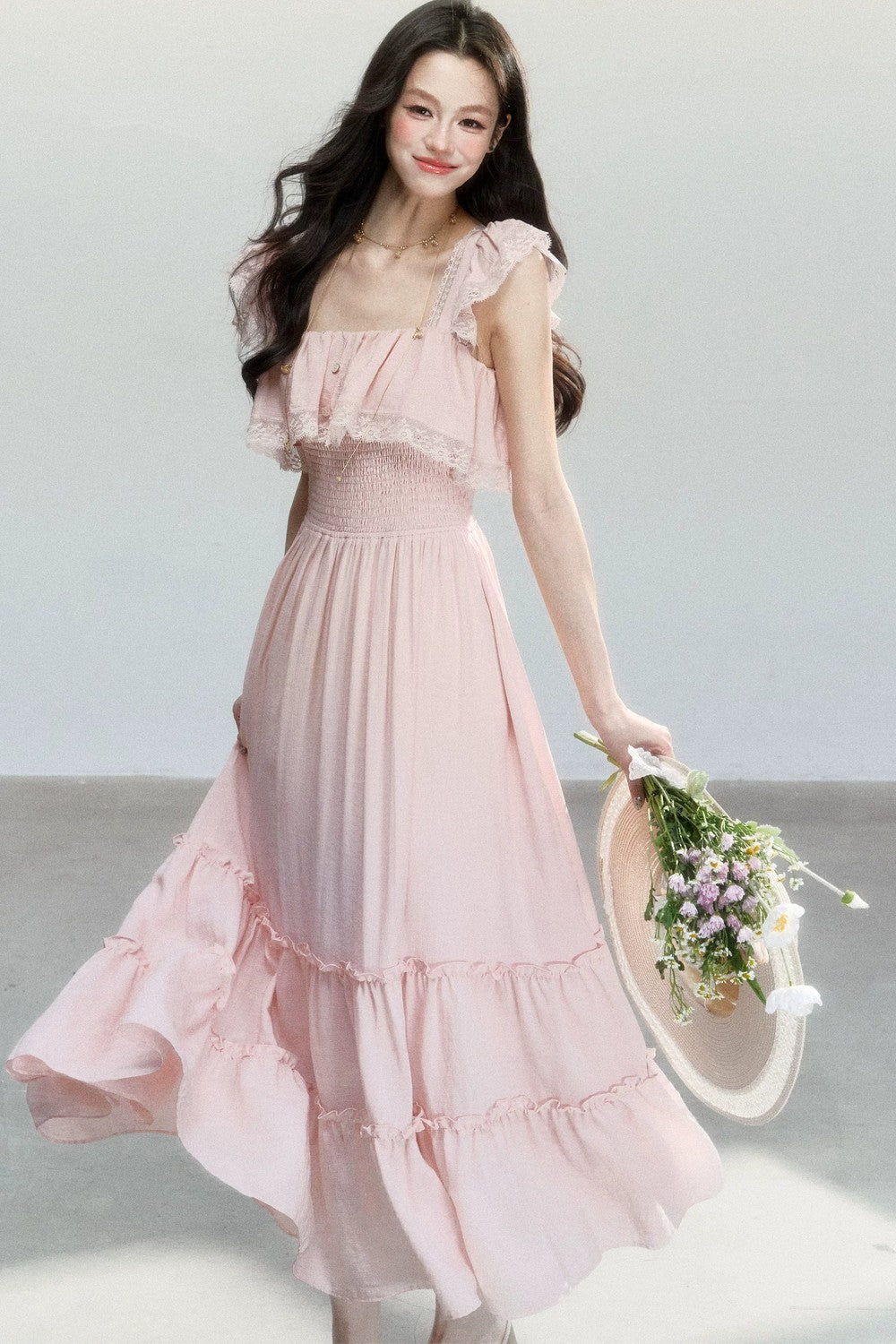 Robe d'été en dentelle patchwork