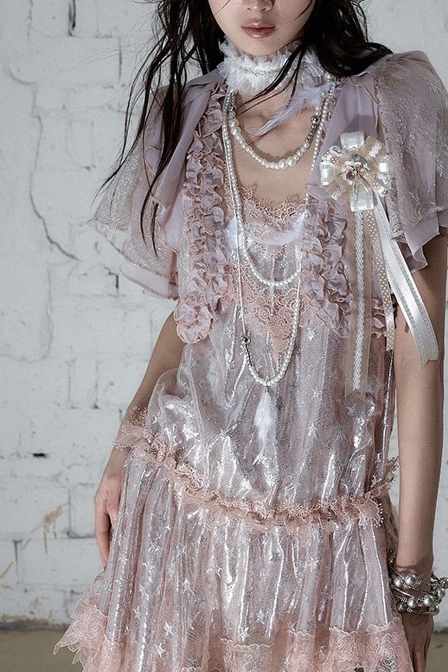 Verträumtes Spitzen-Trägerkleid