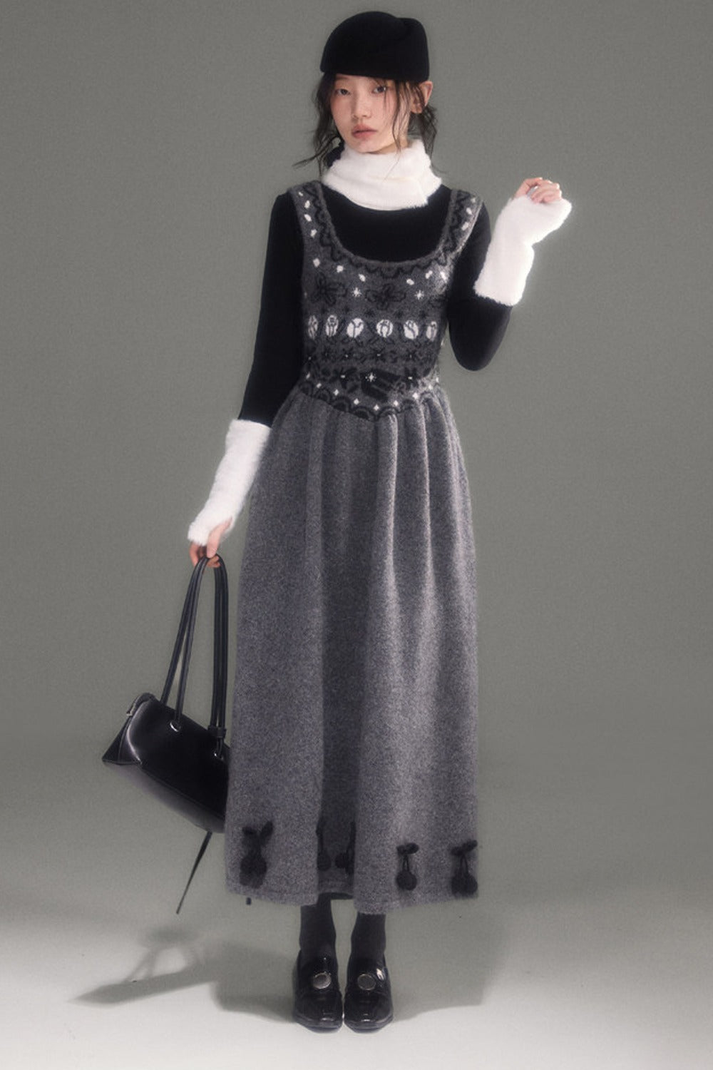 Slim Fit Plush Diagonal Lapel Knit Top