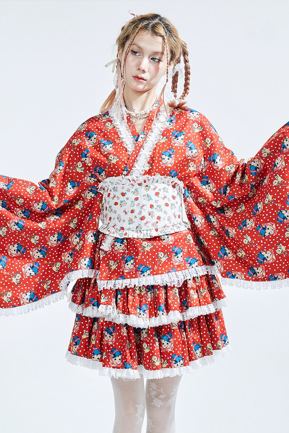 Showa Retro Lolita Half Skirt