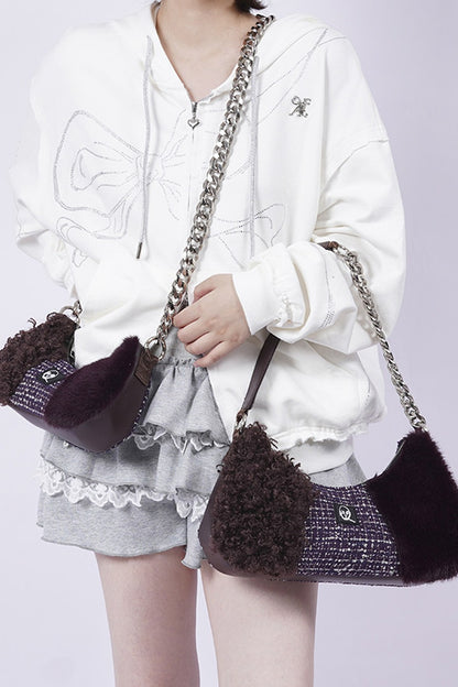 Y2K Color-Block Crossbody Bag