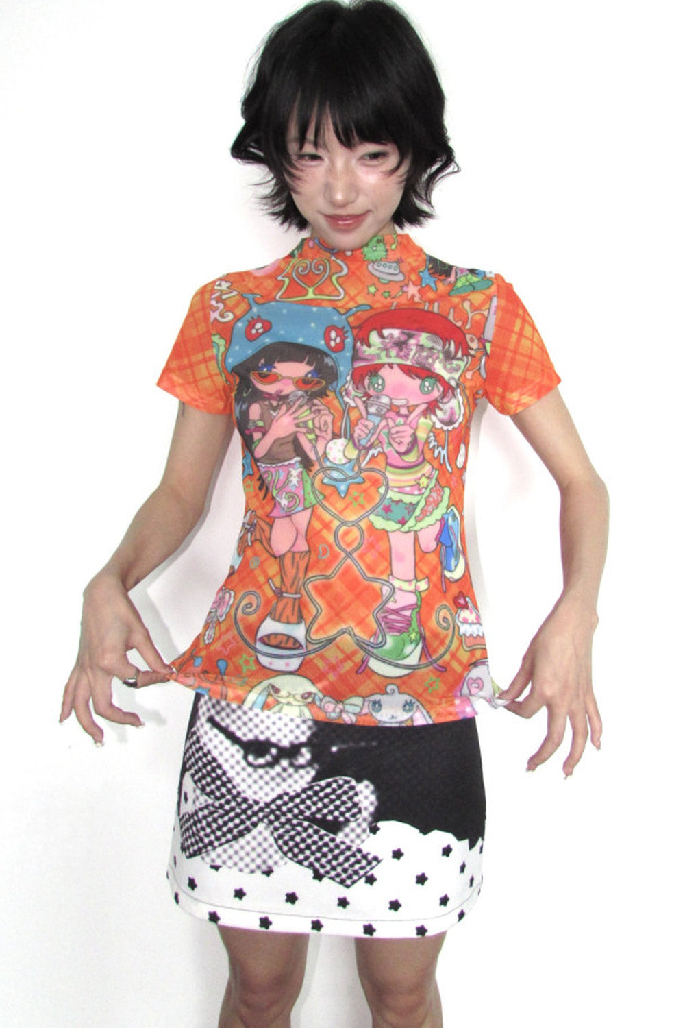 Cat Star Polka Dot Skirt