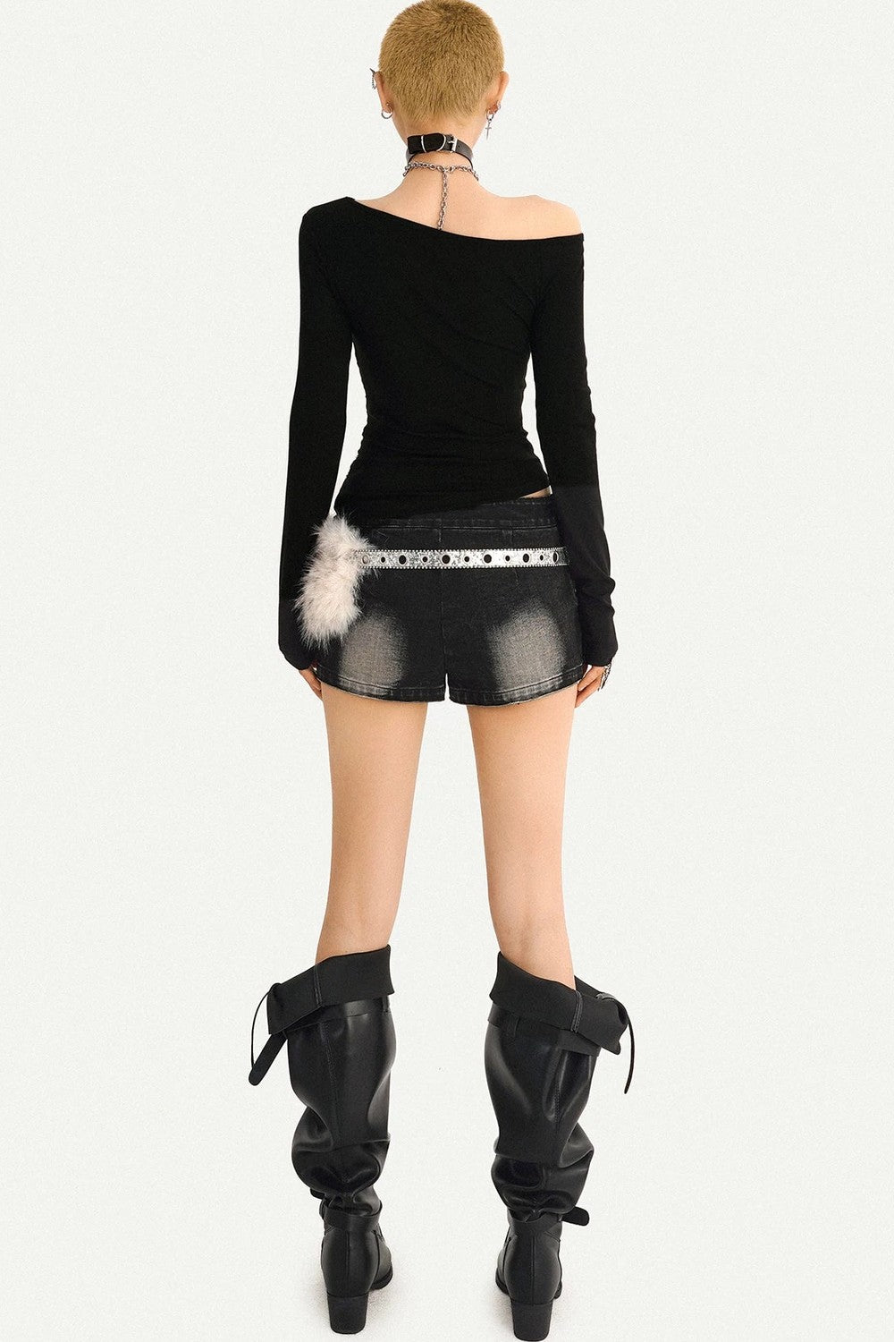 American Retro Long Sleeve Letter Print Top