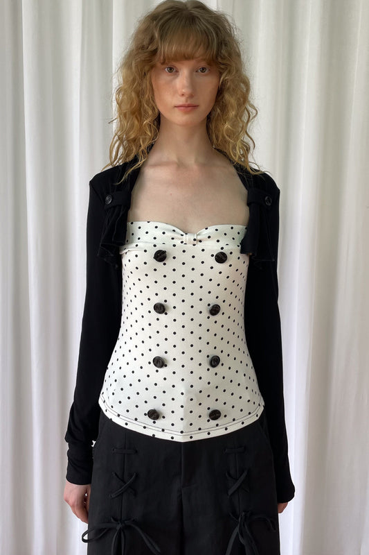 Long-Sleeve Butterfly Button-Up Capelet Cardigan