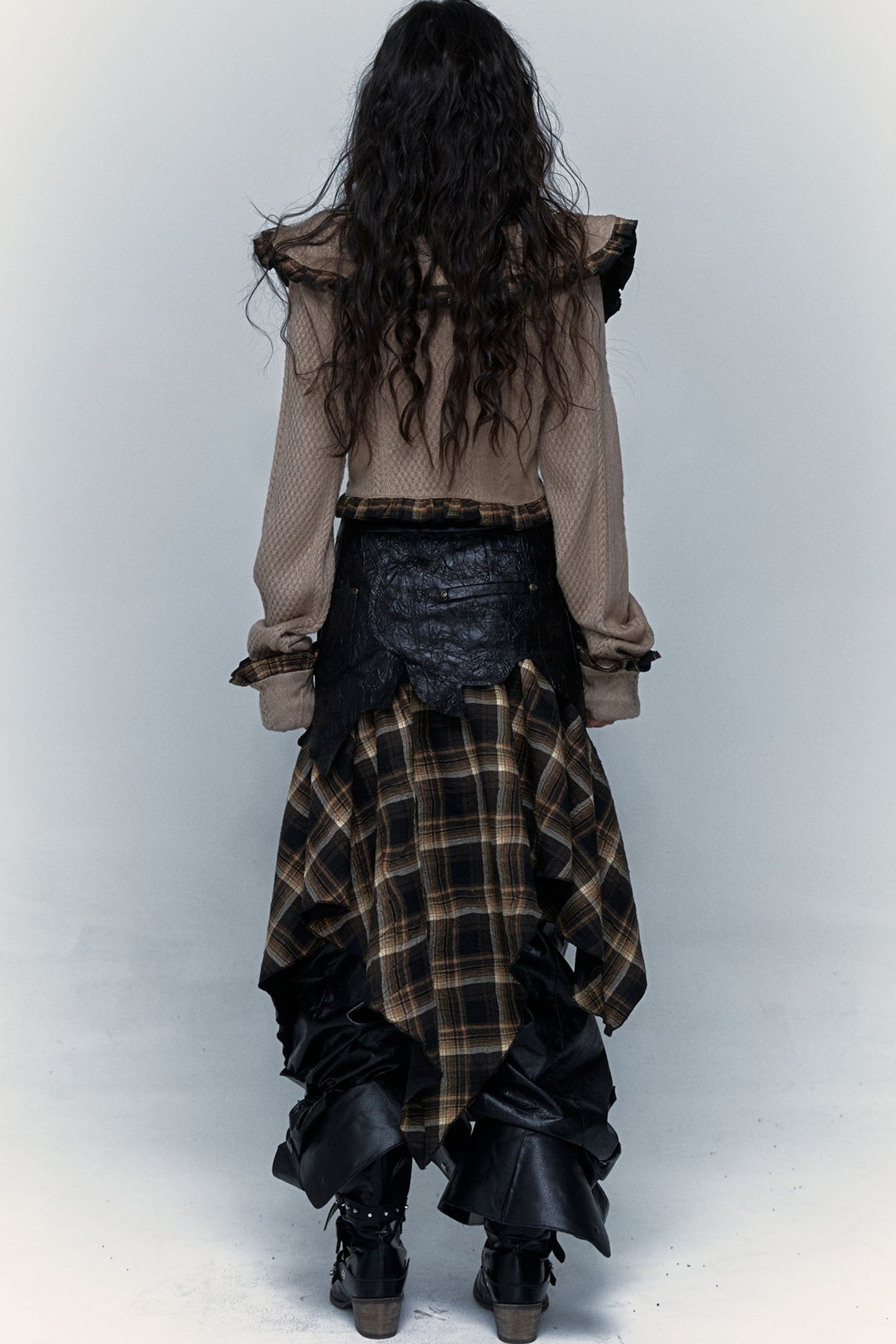 Dark Punk Patchwork Skirt