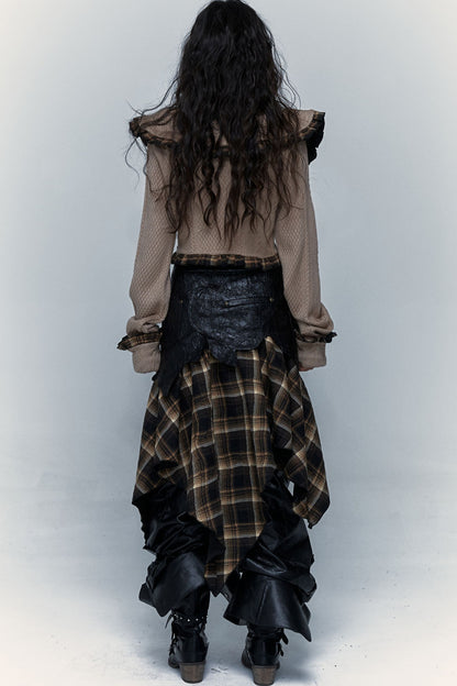 Dark Punk Patchwork Skirt