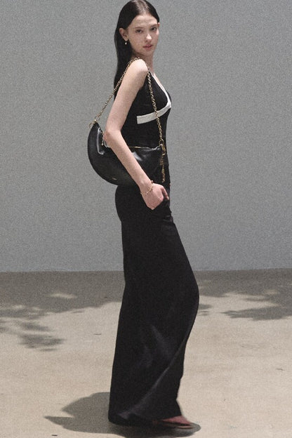 High-Waisted Drape Wide-Leg Pants
