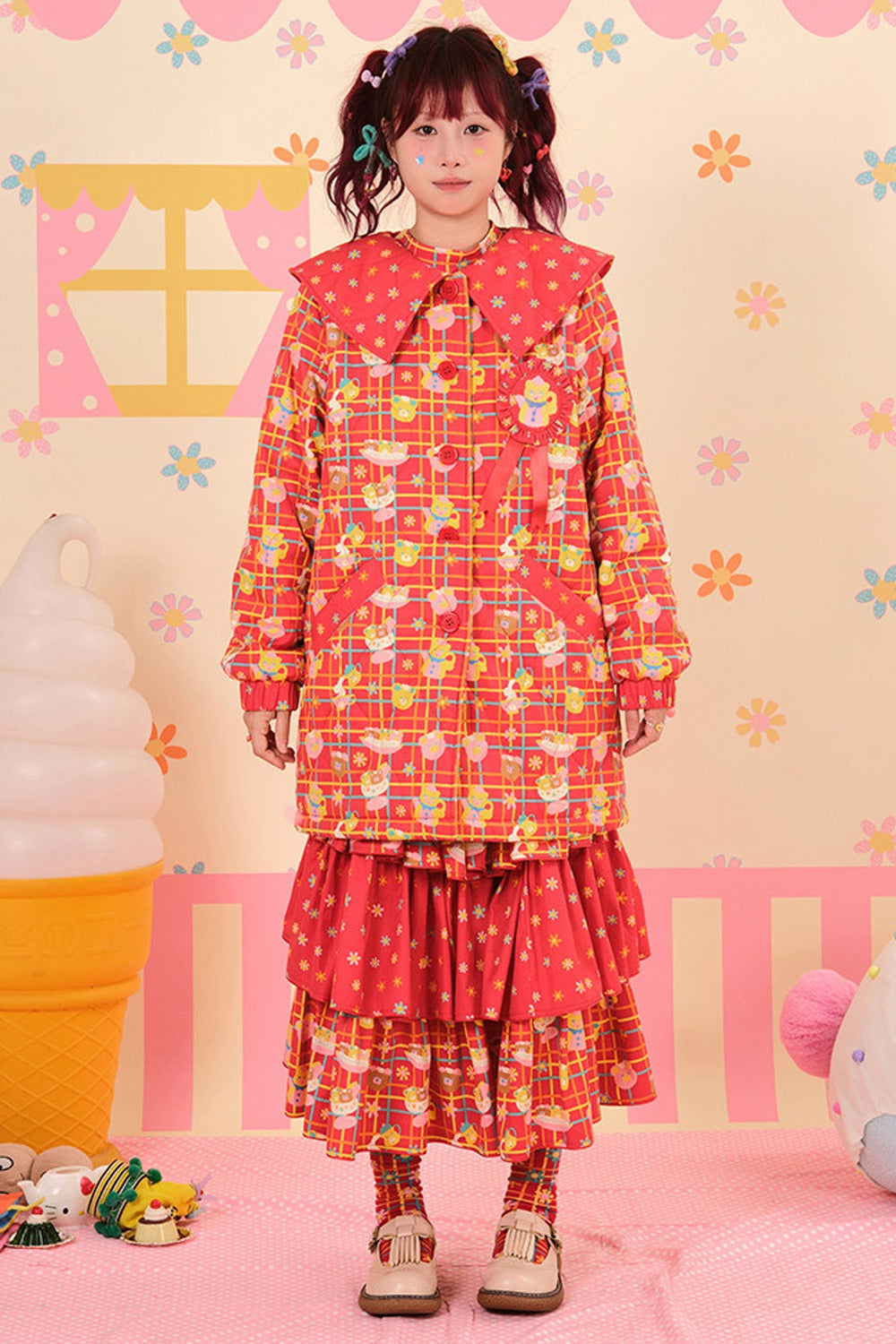 Showa Dessert Quilted Cotton Coat