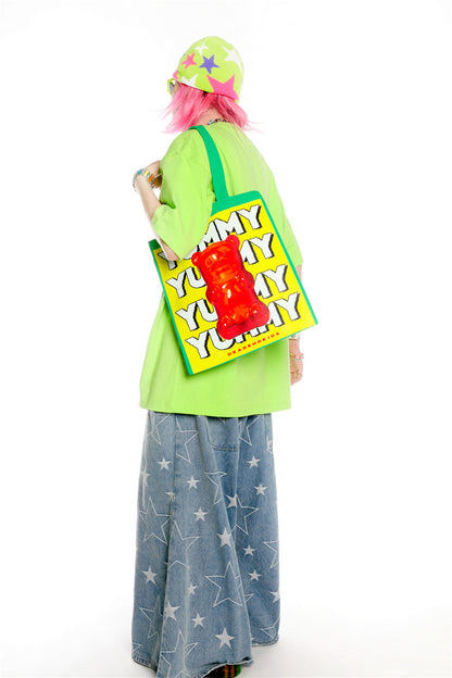 Colorful Canvas Shoulder Tote