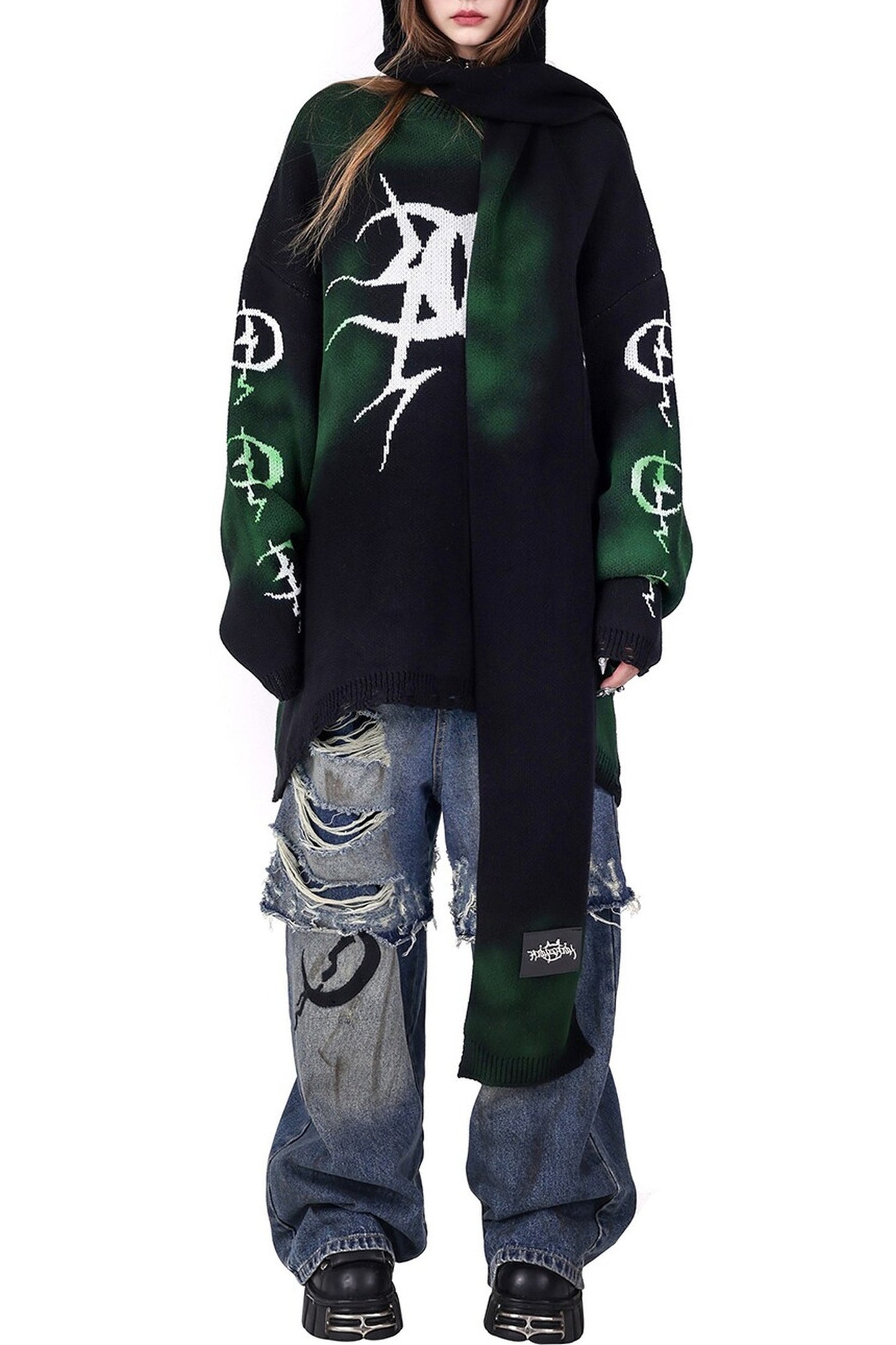 Electric Moon Graffiti Blouse