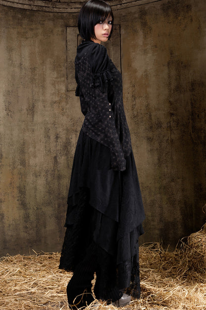Long Multi-Layered Gothic Gauze Skirt