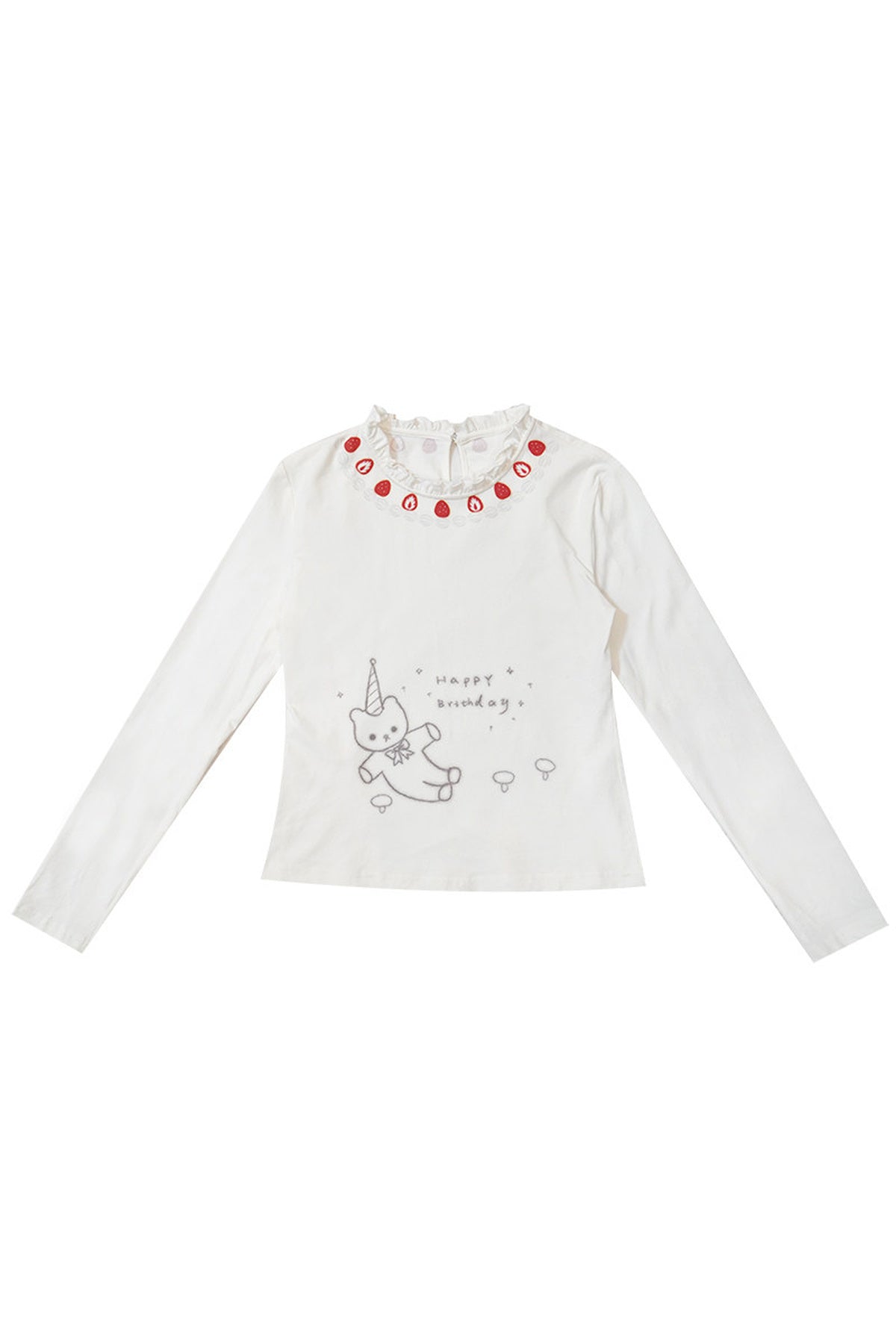 Strawberry Lace Collar Top